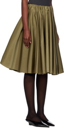 AO Yes Khaki Circular Midi Skirt
