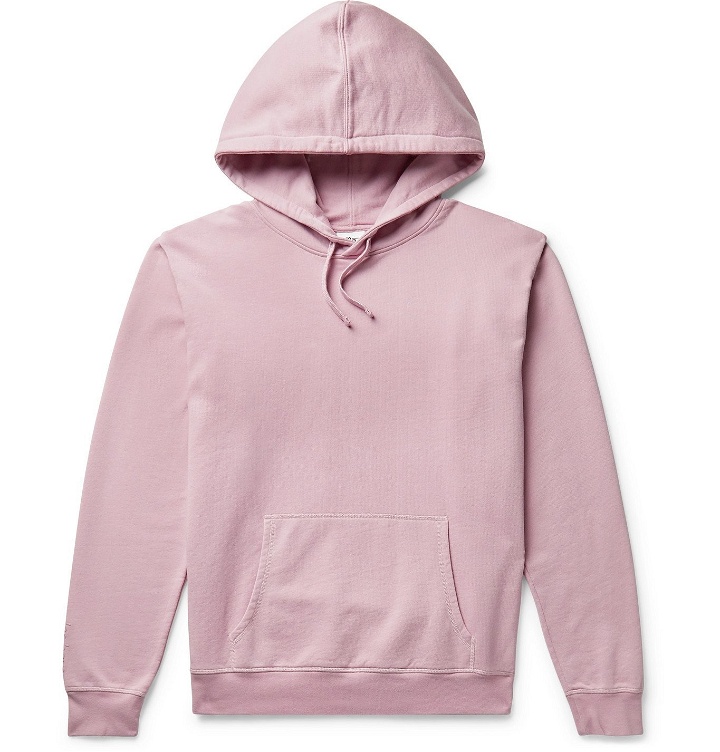 Photo: Les Girls Les Boys - Logo-Embroidered Loopback Cotton-Jersey Hoodie - Pink