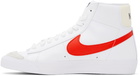 Nike White & Red Blazer Mid '77 Vintage Sneakers