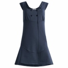 Peachy Den Women's Joni Button Dress in Navy