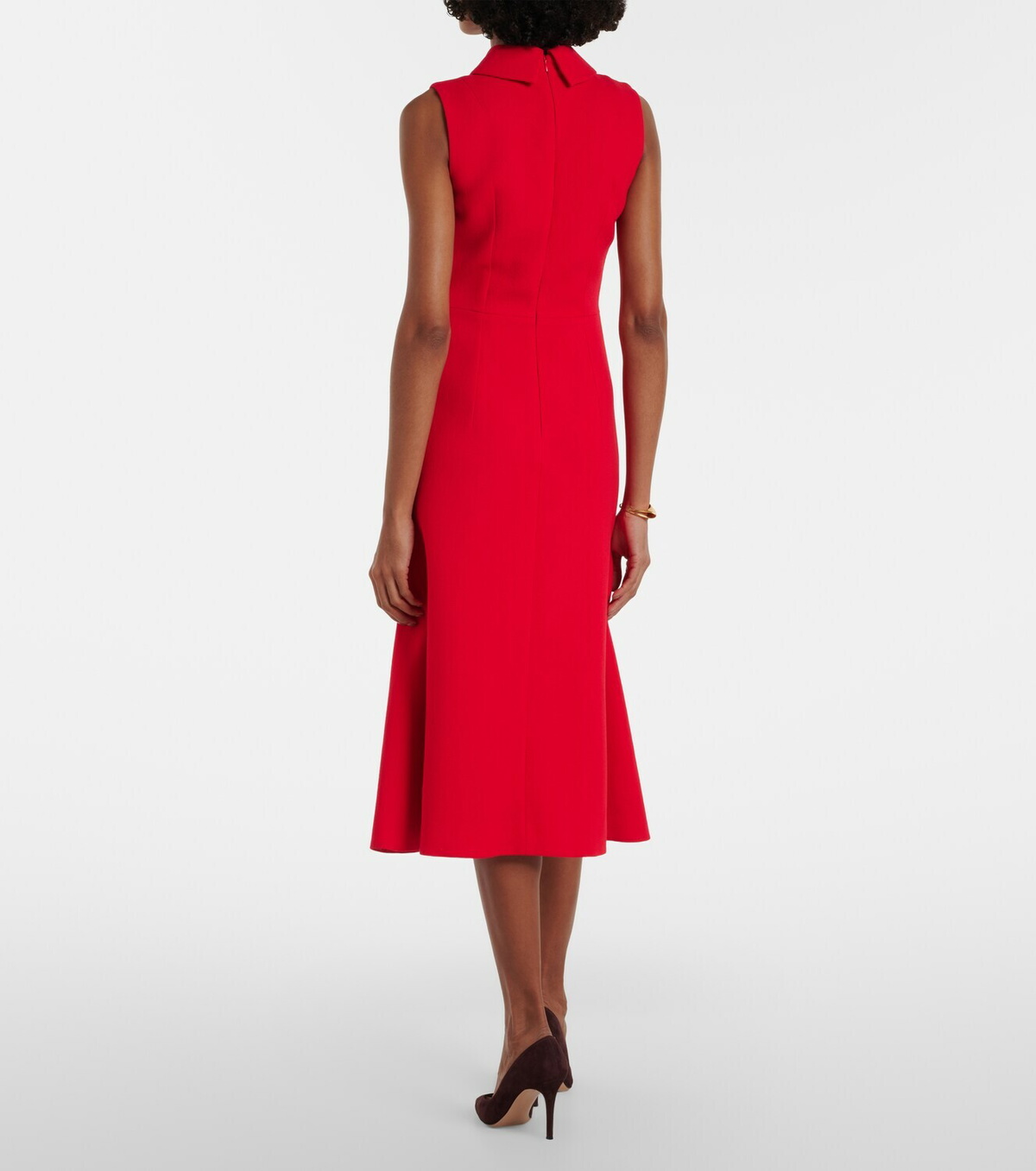 Emilia Wickstead Leontine wool crêpe midi dress