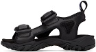 MCQ Black Faux-Leather & Mesh Sandals