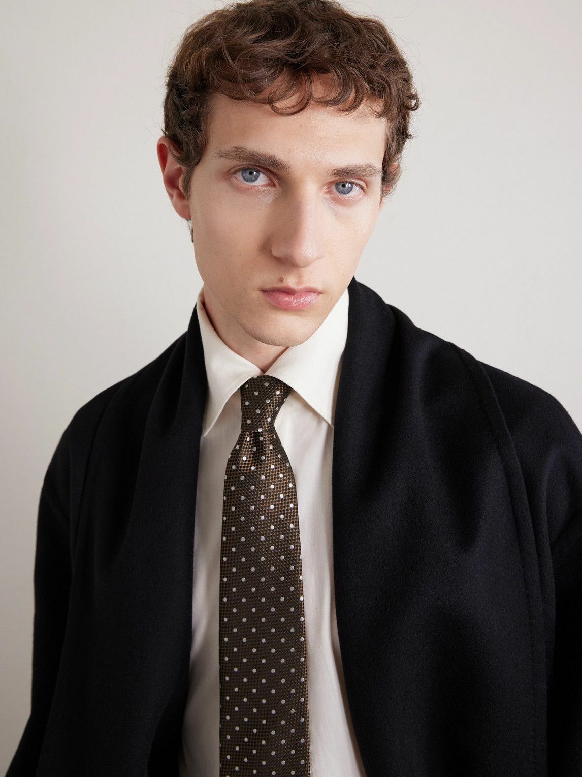 TOM FORD - 8cm Embroidered Polka-Dot Silk-Jacquard Tie