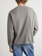 Cherry Los Angeles - Logo-Print Cotton-Mesh T-shirt - Gray