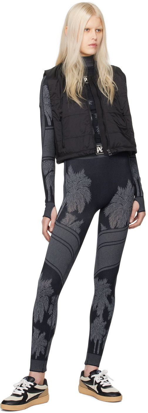 PALM ANGELS Jacquard-knit leggings