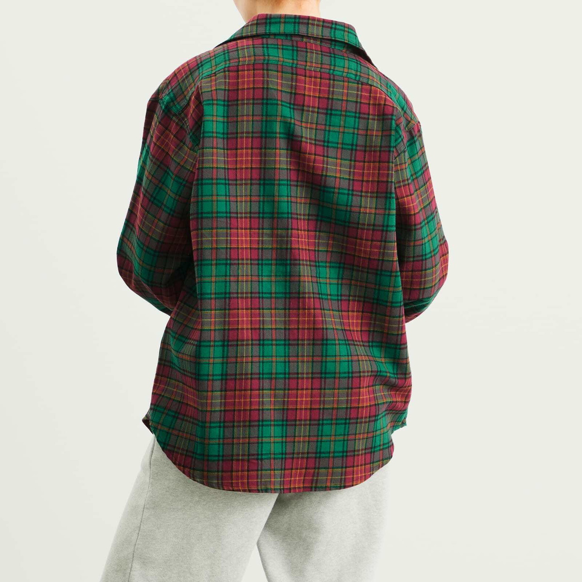 SUNDAYFRUITMARKET Women's Sunday Check Shirt in Green