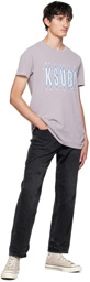 Ksubi Purple Serrated Seeing Lines T-Shirt