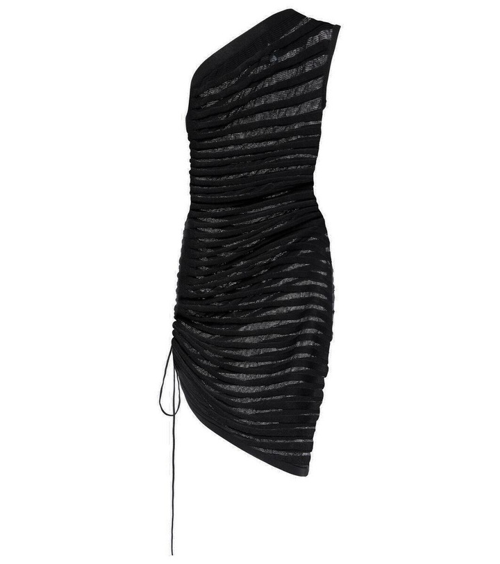 Photo: Alaïa Open-knit ruched minidress