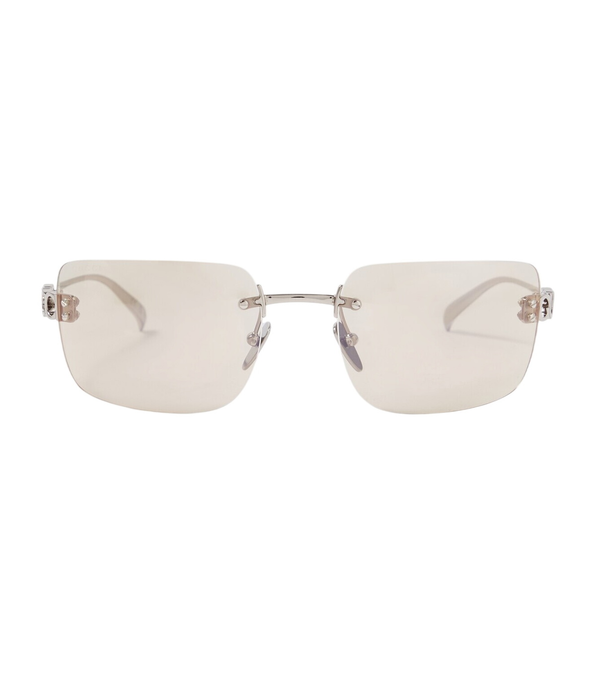 Gucci Tortoiseshell Asymmetric Rhinestone Sunglasses Gucci
