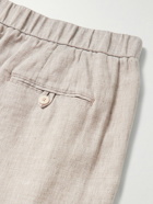 Frescobol Carioca - Oscar Straight-Leg Linen and Cotton-Blend Drawstring Trousers - Gray