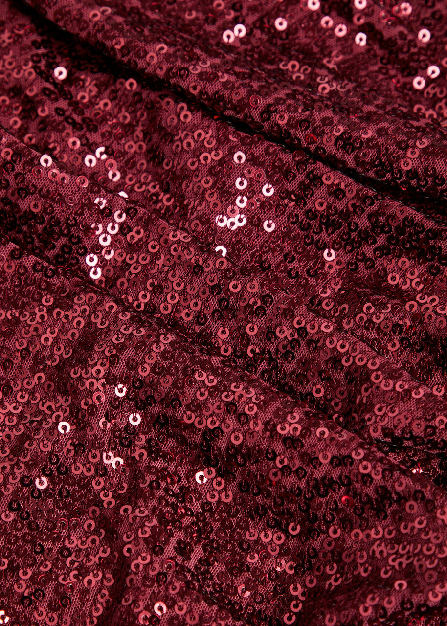 Needle & Thread Malia Sequin-embellished Tulle Gown Dark Red