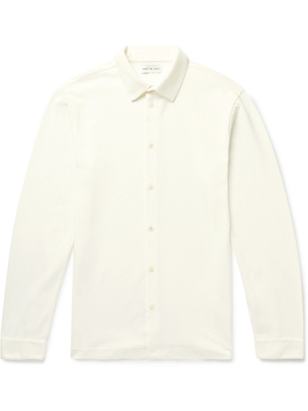 Photo: Hamilton And Hare - Travel Cotton-Piqué Shirt - White