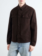 Altea - Godfrey Padded Garment-Dyed Stretch-Cotton Twill Overshirt - Brown