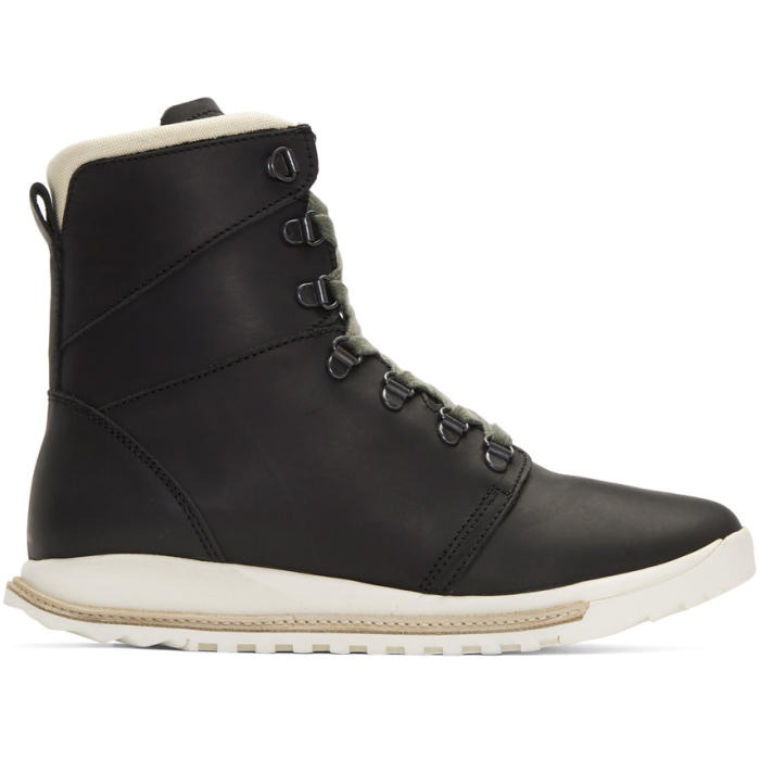 Rick Owens Black Hood Robber Edition Dirt Grafton Lace-Up Boots