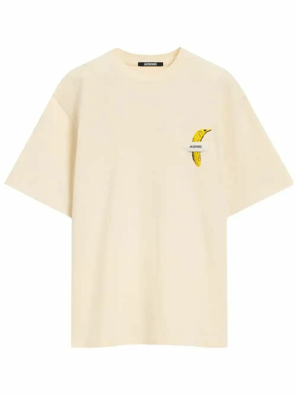 Jacquemus The Banane T-Shirt in Banana Patch Off White