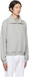 Recto Gray Half-Zip Sweater