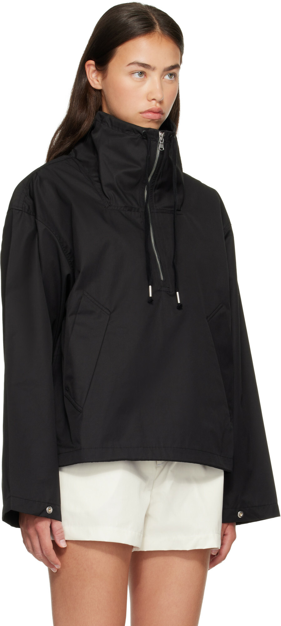AGOLDE Black Lydia Popover Anorak