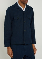 Officine Générale Jean-baptiste Seersucker Jacket Navy