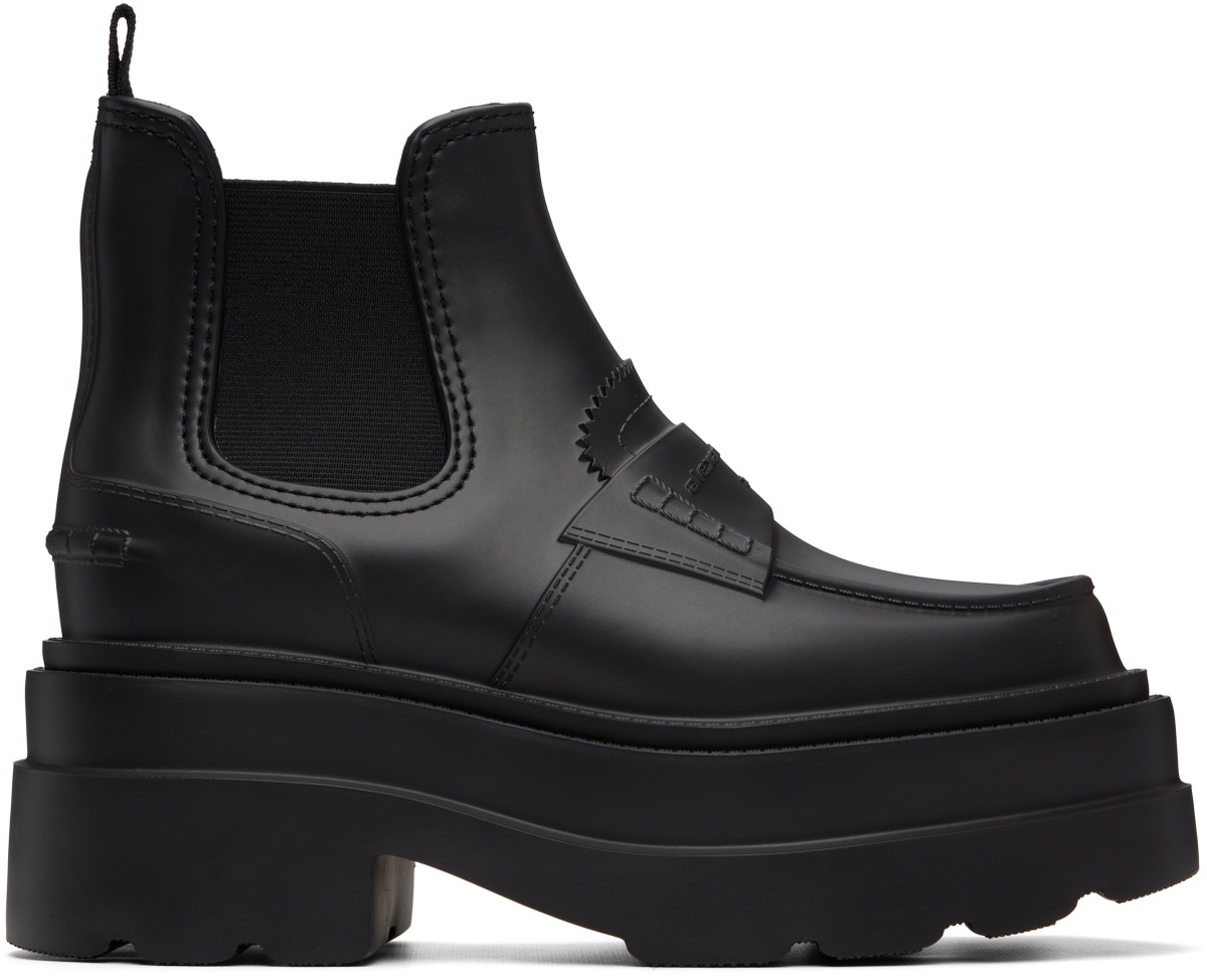 Alexander Wang Black Carter Platform Rain Boots