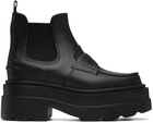 Alexander Wang Black Carter Platform Rain Boots