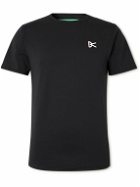 DISTRICT VISION - Logo-Print Stretch-Jersey Running T-Shirt - Black