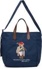 Polo Ralph Lauren Navy Polo Bear Canvas Shopper Tote