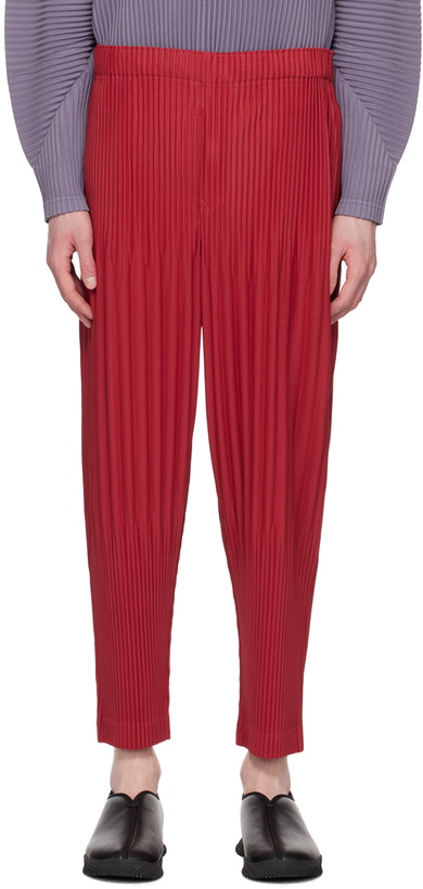 Photo: HOMME PLISSÉ ISSEY MIYAKE Red Monthly Color February Trousers