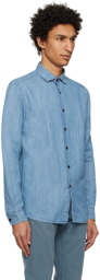 ZEGNA Indigo Button-Down Shirt