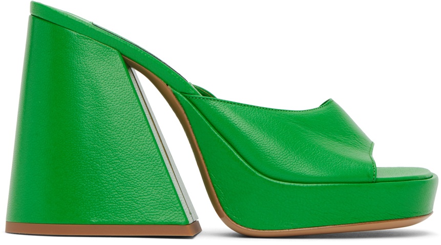 Photo: SIMONMILLER Green Slice Heeled Sandals