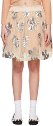 Simone Rocha Pink Ruffled Miniskirt