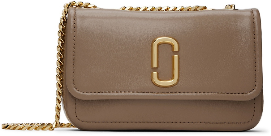 The Marc Jacobs Snapshot shoulder bag Small Camera Bag in taupe leather