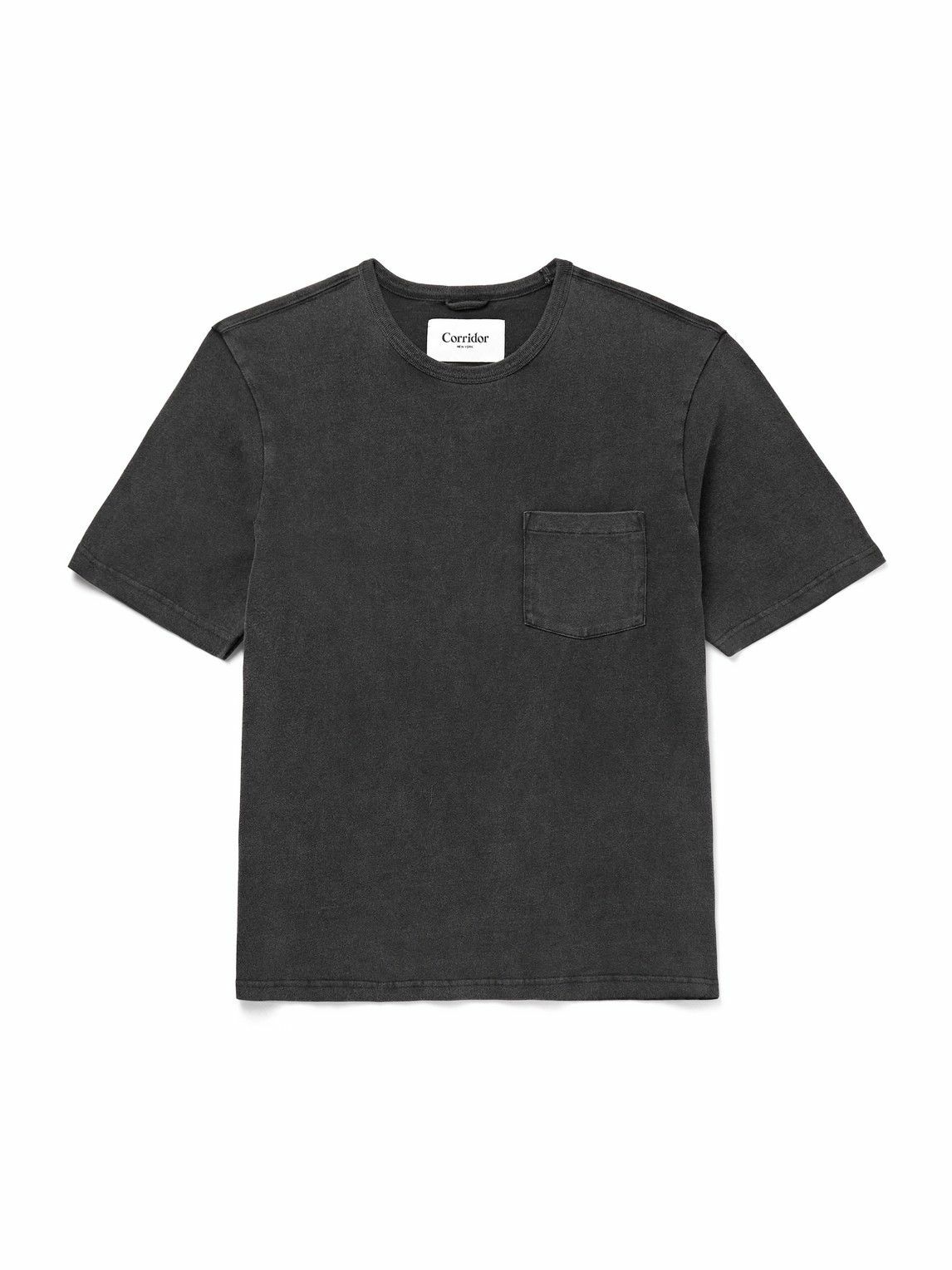 Corridor - Garment-Dyed Cotton-Jersey T-Shirt - Black