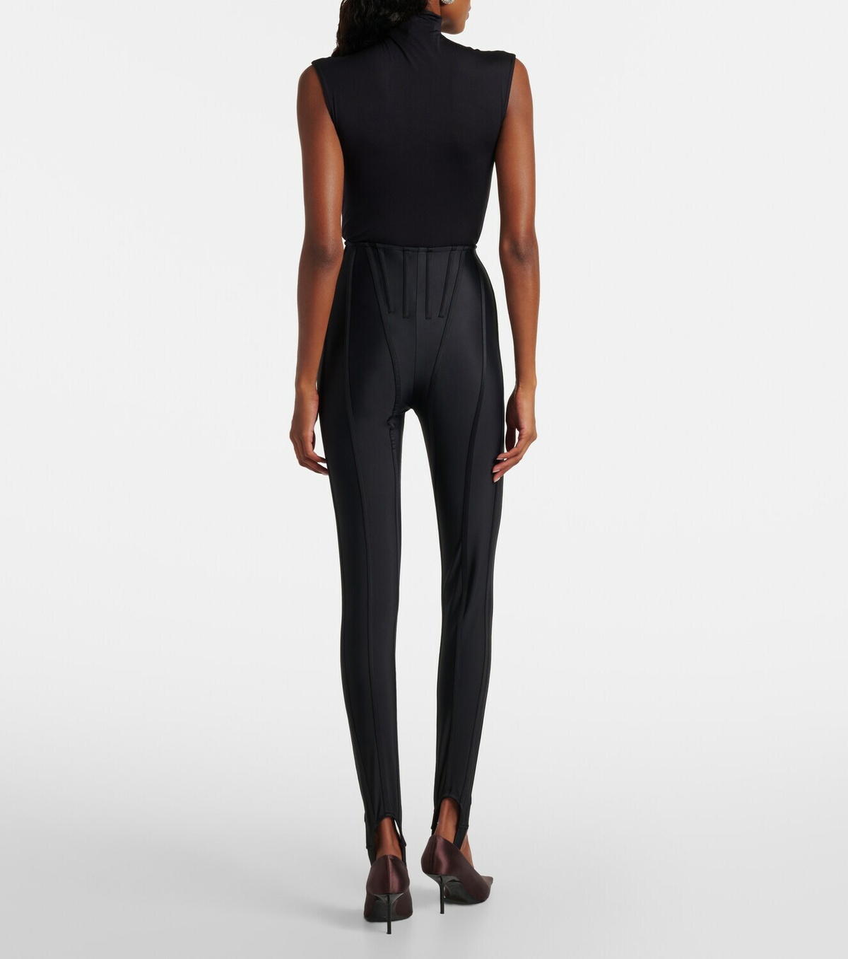 Mugler Paneled stirrup leggings