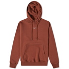 Drôle de Monsieur Men's Centre Logo Popover Hoody in Brown