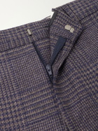 Paul Smith - Brierley Slim-Fit Houndstooth Wool and Silk-Blend Trousers - Blue