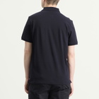 Moncler Men's Cotton Pique Logo Polo in Navy