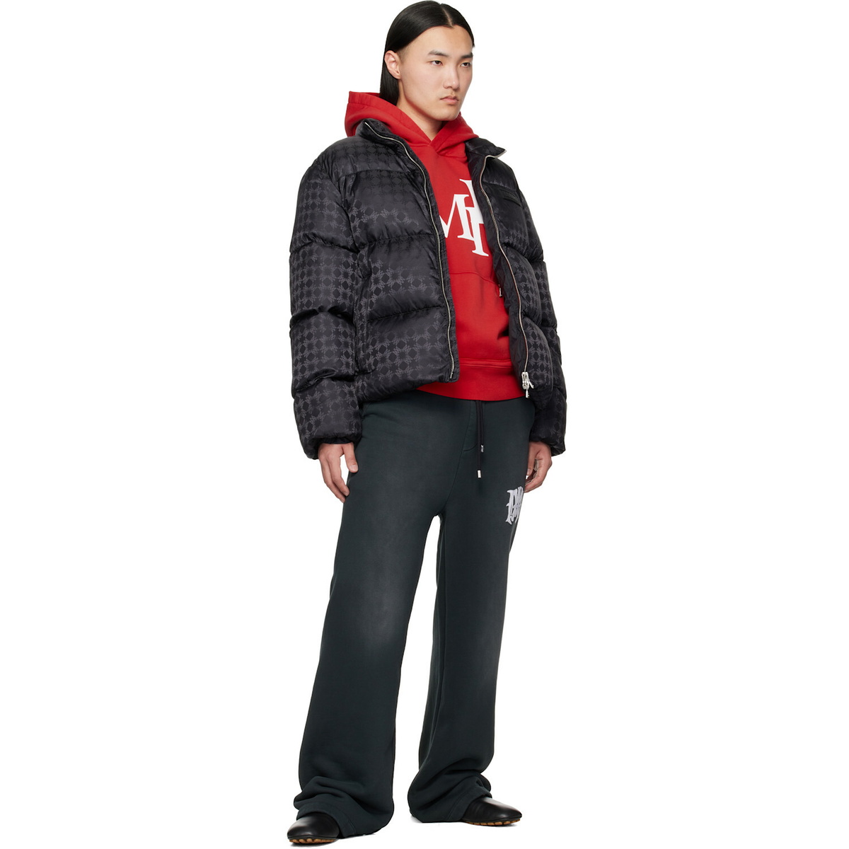 AMIRI Black MA Quad Jacquard Down Jacket