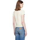 MM6 Maison Margiela Beige Apple Cropped T-shirt