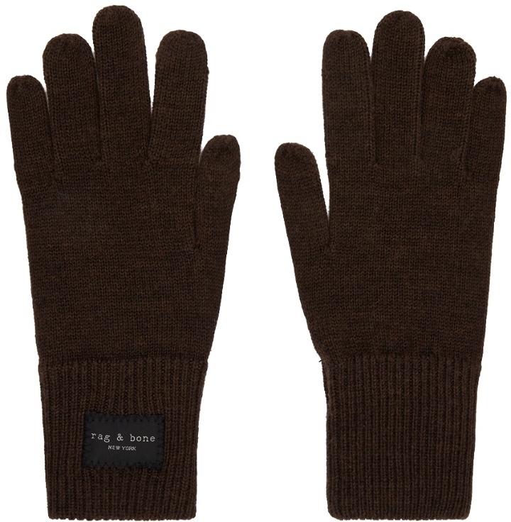 Photo: rag & bone Brown Wool Addison Gloves