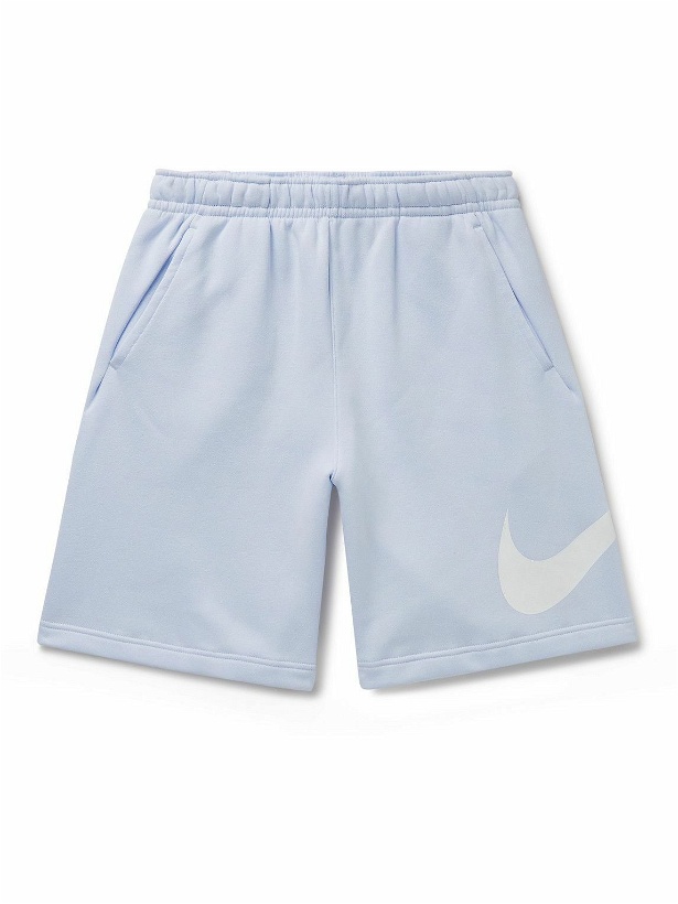 Photo: Nike - Sportswear Club Straight-Leg Cotton-Blend Jersey Shorts - Purple