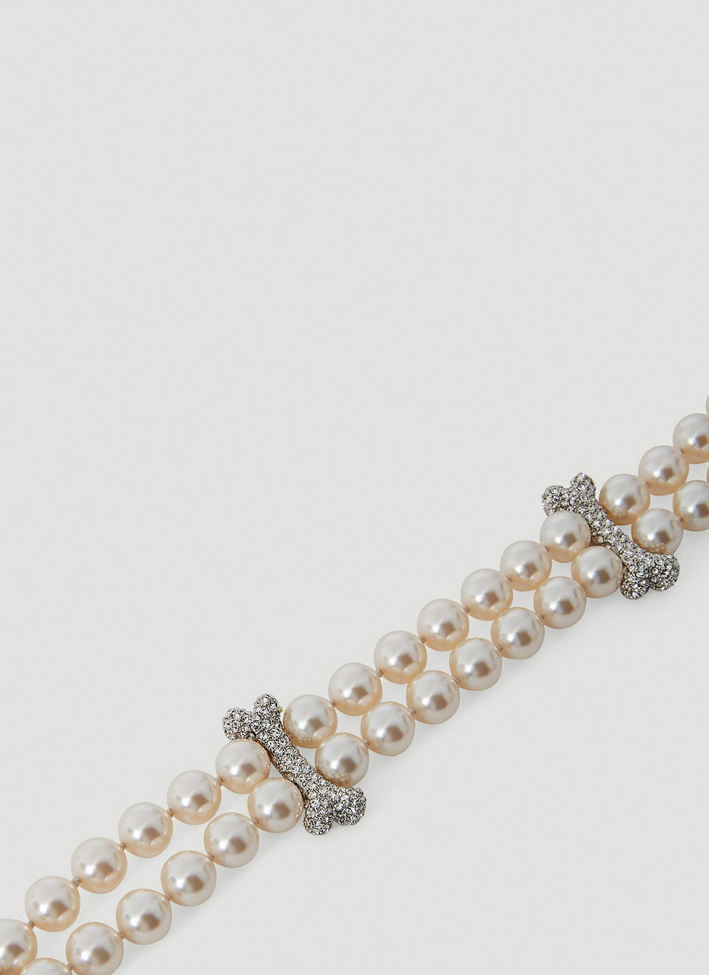 Vivienne Westwood Crystal-Embellished 3-String Pearl Choker Necklace