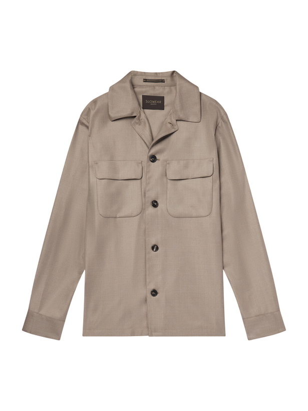 Photo: Slowear - Wool and Silk-Blend Overshirt - Neutrals