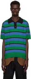 Andersson Bell Multicolor Damaged Stripe Polo