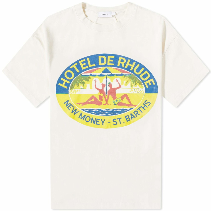 Photo: Rhude Men's Hotel De T-Shirt in Vtg White