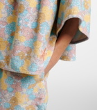 Chloé Floral gathered cotton top