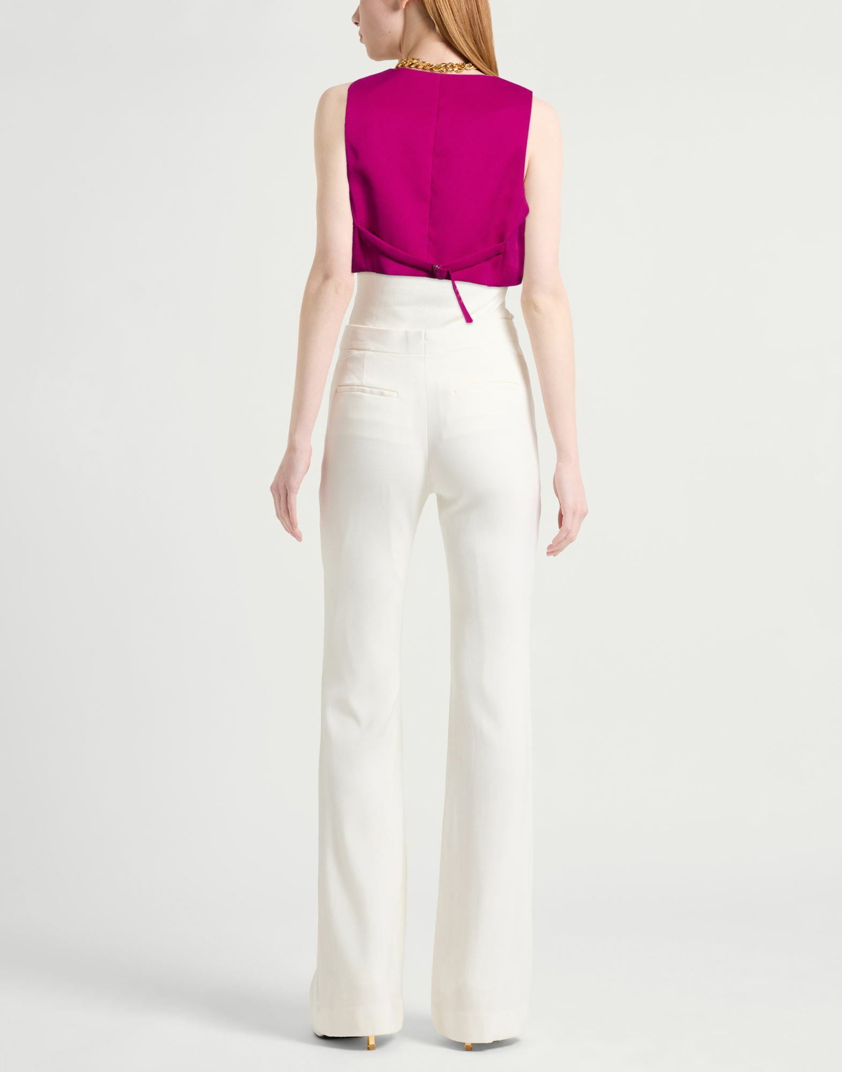 The Andamane Womens Tailored Vest in Magenta