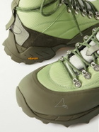 ROA - Rubber and Suede-Trimmed Canvas Hiking Boots - Green