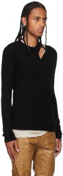 Rick Owens Black Cashmere Banana Ziggy Sweater