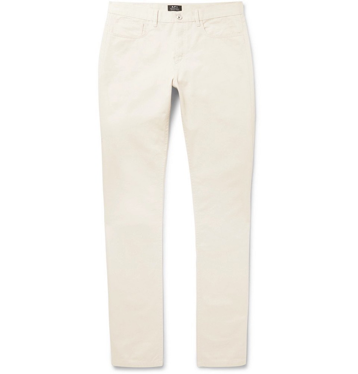 Photo: A.P.C. - Petit Standard Slim-Fit Cotton-Gabardine Jeans - Men - Cream