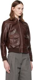 A.P.C. Brown Gael Leather Jacket